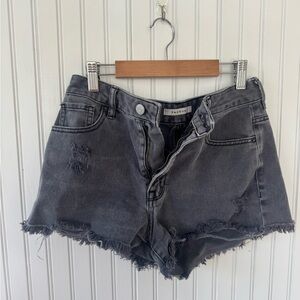 PacSun Women's Gray Distressed Shorts